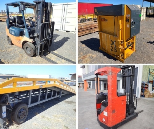 Unreserved Forklifts, Loading Ramps, and Warehousing Liquidation