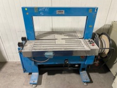 Quantity of 2 Strapping Machines, 240 Volt, Stainless Steel Tables with Rollers - 9