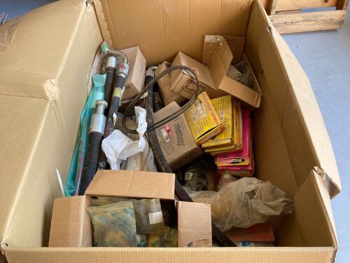 Box of assorted Sandvik spare parts