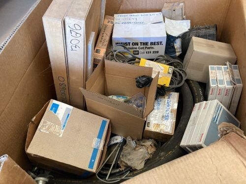 Crate of assorted spare parts