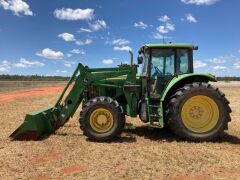 Unreserved-2004 John Deere JD6620 Tractor with bucket attachment - 7