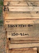 Structural Hardwood Timber 56 lengths @ 100mm x 75mm x 1.8m (approx) - 7