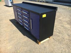 Unreserved 2019 10 Drawer Tool Cabinet and Workbench - 6