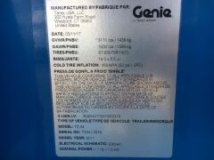 ****Invoice Refunded as per Anthony Martin*****Genie TZ-34 Trailer Mounted EWP (Location: Archerfield, QLD) - 27