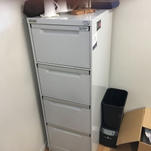 Elite built 4 drawer metal filing cabinet